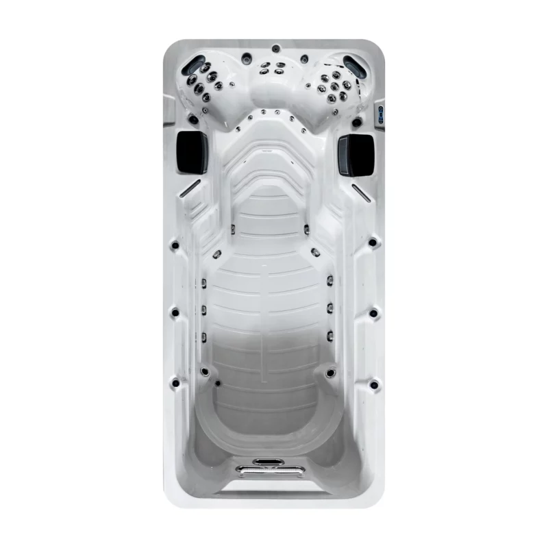 Hydra – Spa de nage monozone performance – Vendom – Only Spa - White Marble - Vue du dessus