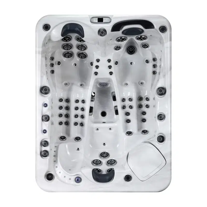 Maohi – Spa 3 places design de la collection Vendom – Only Spa - White Marble - Vue du dessus