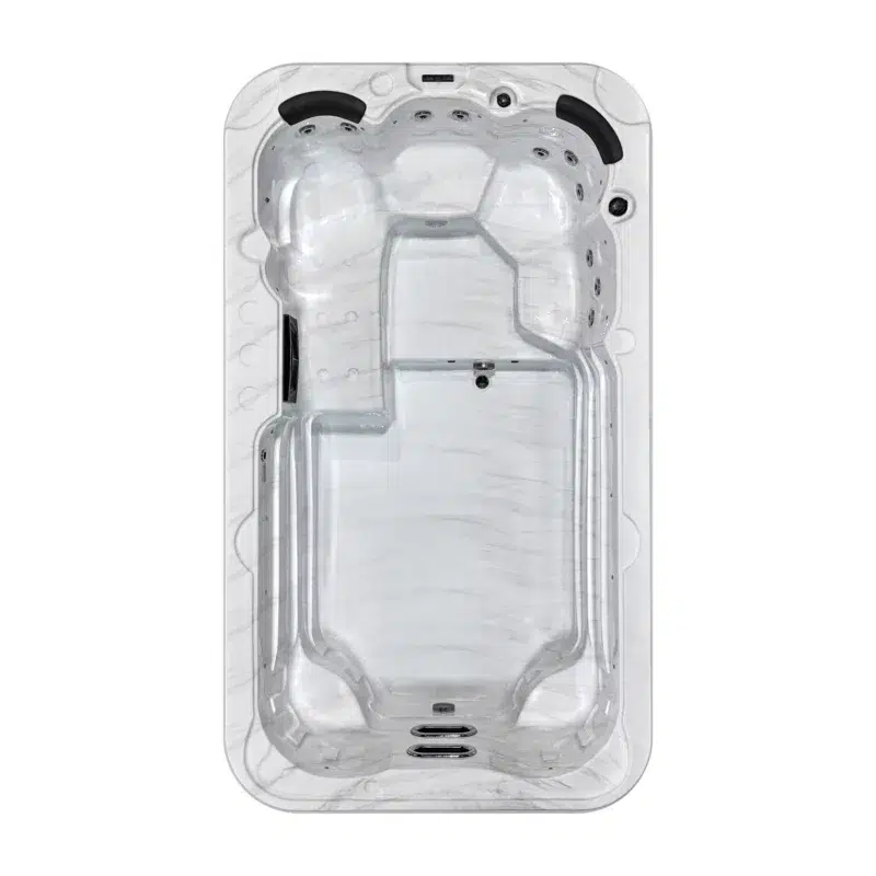 Nimos – Spa de nage monozone compact – Vendom – Only Spa - White Marble - Vue du dessus