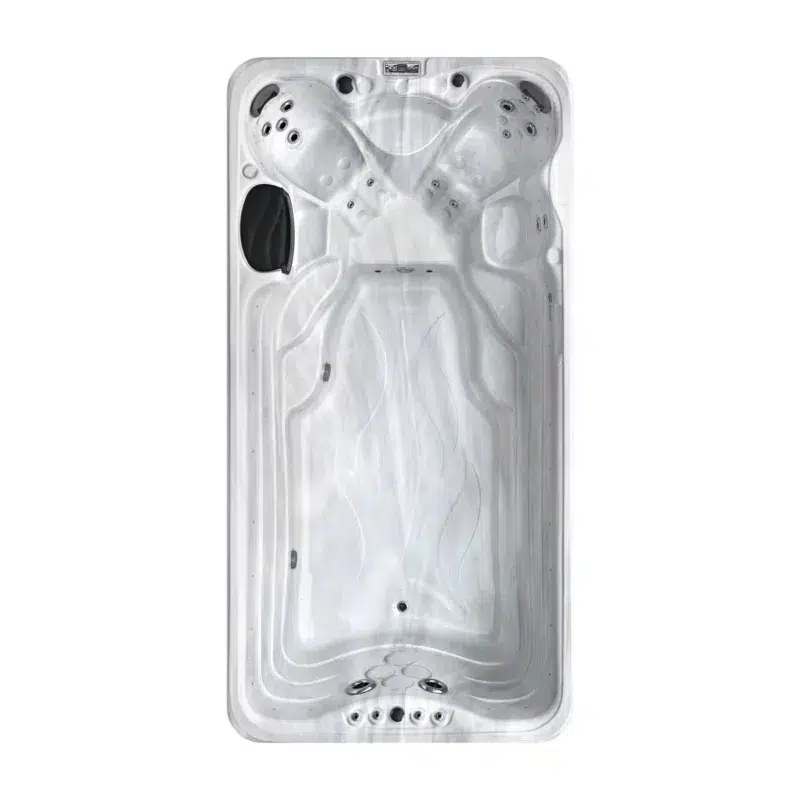 Tilos – Spa de nage mono bassin ergonomique – Vendom – Only Spa - White Marble - Vue du dessus