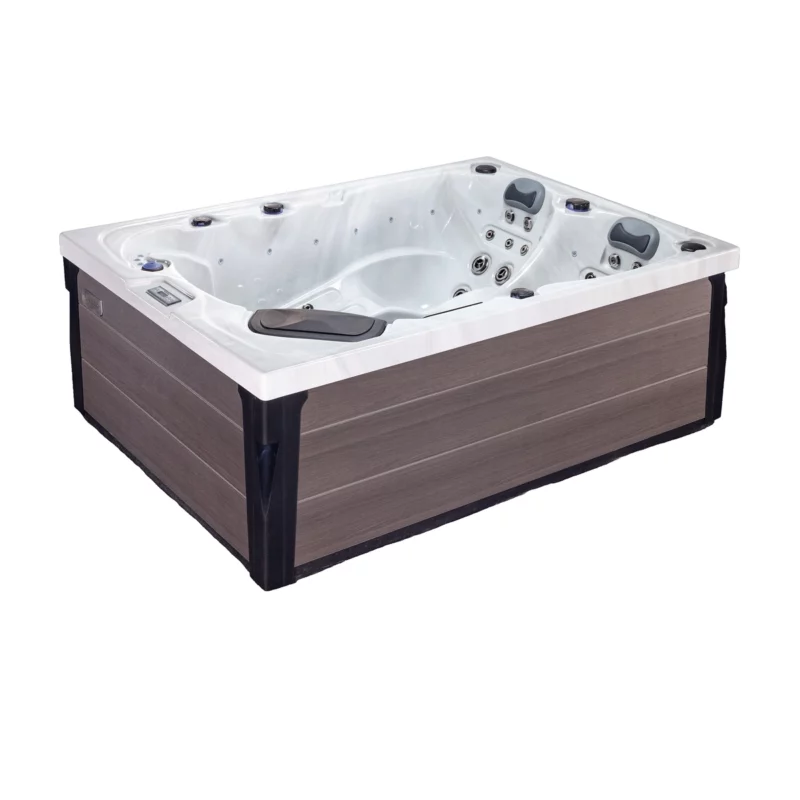 Bahamas – Spa 3 places confortable Vendom, parfait pour un usage quotidien – Only Spa - White Marble - Vue de face