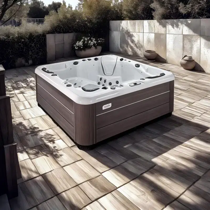 Hawai – Spa 4 places haut de gamme par Vendom – Only Spa - White Marble - Vue de coté