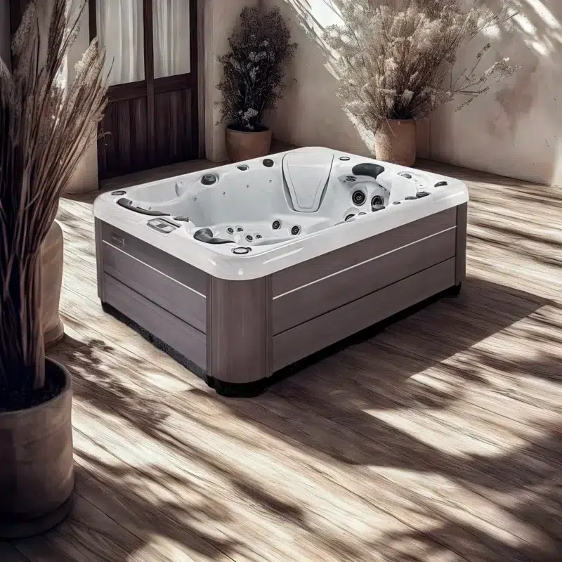 Maohi – Spa 3 places haut de gamme par Vendom – Only Spa - White Marble - Vue de coté