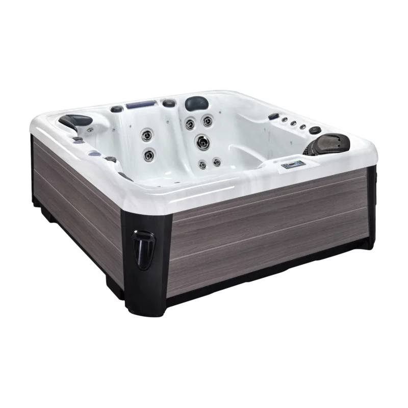 Maupiti – Spa 5 places à un super rapport qualité / prix par Vendom, disponible chez Only Spa - White Marble - Vue de face