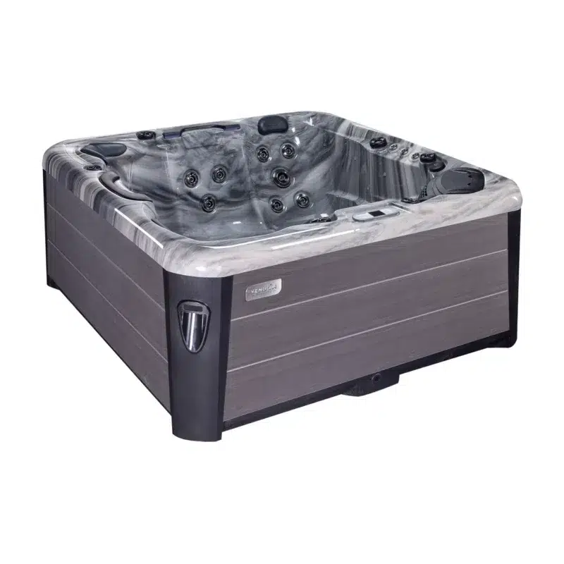 Moana – Spa 5 places performant et à un prix accessible par Vendom, disponible chez Only Spa - Odyssey Marble - Vue de face