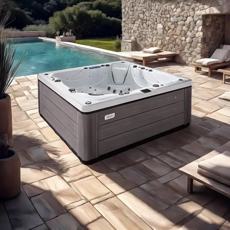 Polynésie – Spa 5 places haut de gamme par Vendom – Only Spa - White Marble - Vue de coté