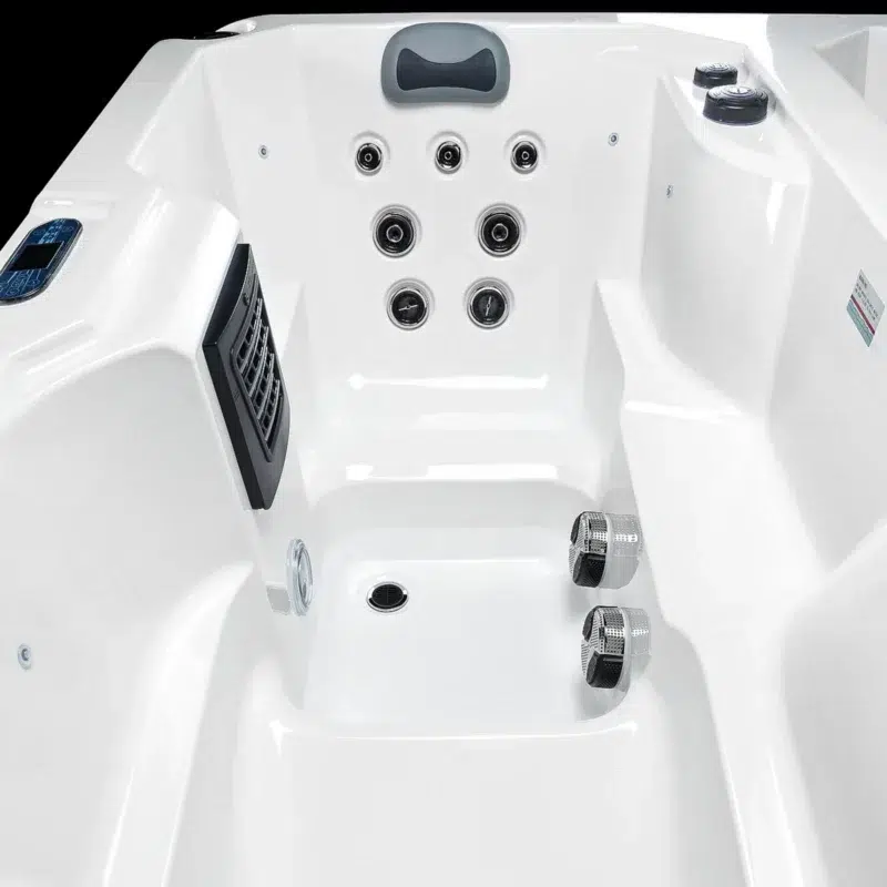 Panama – Spa 3 places bi-zone Vendom, gérez votre température chaude ou froide dans chaque bassin – Only Spa - White Marble - Vue détaillée d'une assise