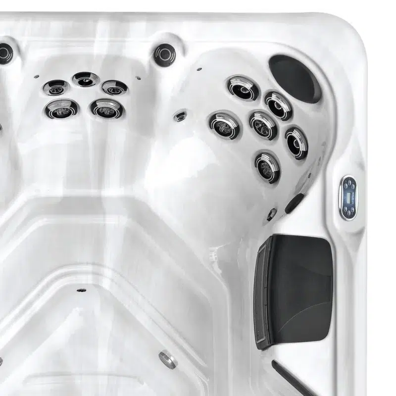 Sisco – Spa de nage monozone idéal pour l'entraînement – Vendom – Only Spa - White Marble - Vue détaillée de la zone de relaxation