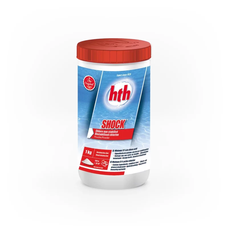 Chlore Choc de la marque HTH - Bidon de 1 kilo