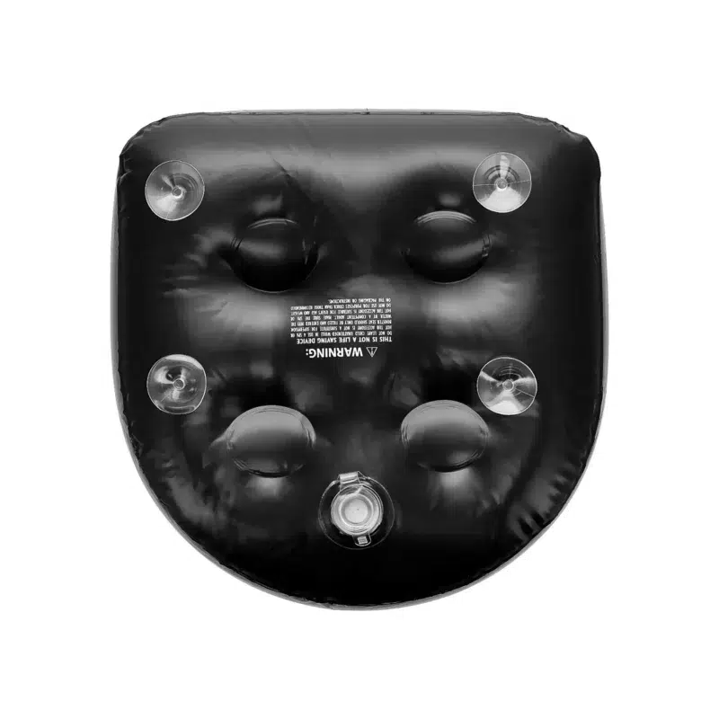 Siège rehausseur noir pour spa Vendom – coussin de confort à remplir d’eau ou de sable, surface antidérapante